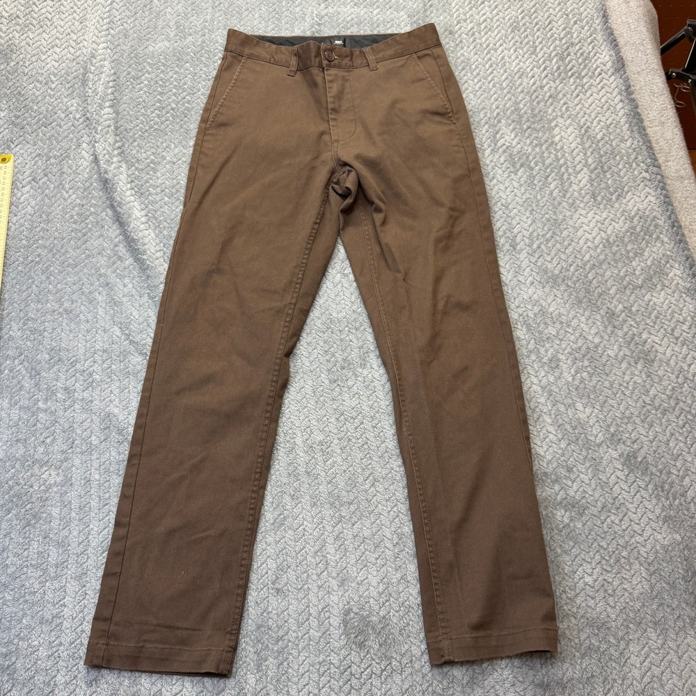 Obey Straggler Flood Pants Mens 28 Brown Work Slim‎ Fit Chino Trousers